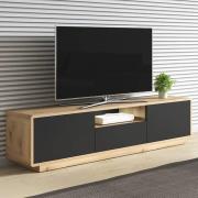 Altea Wooden TV Stand 2 Doors 1 Drawer In Torus Oak With LED