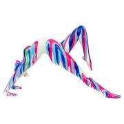 Amorous Stretching Yoga Lady Sculpture In Pink and Blue