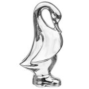 Visalia Ceramic Small Duck With Boots Sculpture In Silver