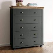 Eilat Wooden Chest Of 6 Drawers In Green