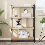 Irving Wooden Bookcase With 4-Tier In Sonoma Oak