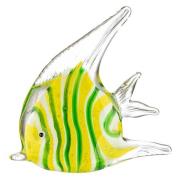 Newark Glass Fish Sculpture In Yellow And Green