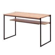 Logan Wooden Laptop Desk With Shelf In Lancelot Oak