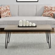 Owes Wooden Coffee Table In Rustic Oak