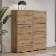 Kodak Wooden Highboard With 4 Doors In Wotan Oak