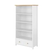 Sevilla Kids Wooden Bookcase With 3 Shelves In Matt White