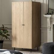 Axamer Wooden Wardrobe With 2 Doors In Natural