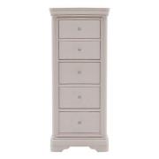 Macon Wooden Chest Of 5 Drawers In Taupe