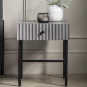 Bienne Wooden Bedside Cabinet With 1 Drawer In Grey