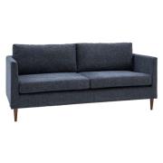 Girona Fabric 3 Seater Sofa With Oak Legs In Charcoal