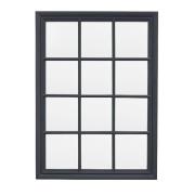 Salta Window Wall Mirror In Lead Wooden Frame