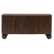 Salerno Mango Wood Sideboard With 4 Doors In Dark Wood