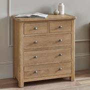 Merritt Wooden Chest Of 5 Drawers In Limed Oak