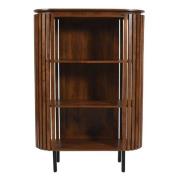 Salvo Mango Wood Bookcase With 2 Shelves In Walnut