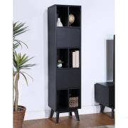 Cairo Wooden Single Bookcase In Black