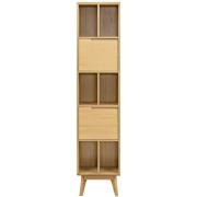 Cairo Wooden Single Bookcase In Natural Oak