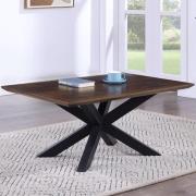 Narva Parquet Top Mindi Wood Coffee Table In Walnut