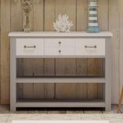 Gilford Wooden Console Table With 4 Drawers In Grey