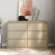 Newport Wooden Chest Of 6 Drawers In Oak