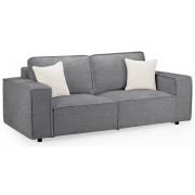 Maria Fabric 3 Seater Sofa In Slate