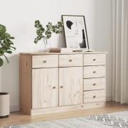 Akron Wooden Sideboard With 2 Doors 6 Drawers In Natural