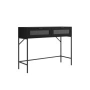 Lincoln Wooden Console Table With 2 Drawers In Black