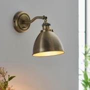 Franklin Rolled Shade Wall Light In Antique Brass