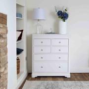 Sarnia Wooden Chest Of 6 Drawers Tall In White