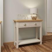 Rosemont Wooden Console Table With 2 Drawers In Dove Grey