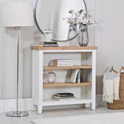 Elkin Wooden Bookcase With 3 Shelves In Oak And White