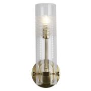 Scope Clear Glass Shade Bathroom Wall Light In Satin Brass