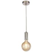 Bowie 1 Light Grey Braided Cable Pendant Light In Satin Silver