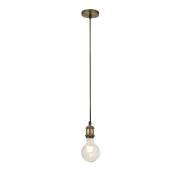 Biloxi 1 Light Cable Suspension Pendant Light In Antique Brass