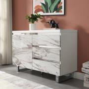 Filo Sydney Small Sideboard With 1 Door 3 Drawer In White