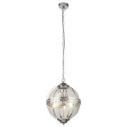 Coronet 3 Light Pendant Light In Chrome And Silver