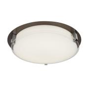 Edinburgh LED Opal Glass Flush Light In Brown