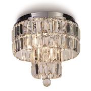 Empire 4 Light Clear Crystal Flush Light In Chrome