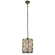 Bijou Champagne Glass Pendant Light In Antique Brass