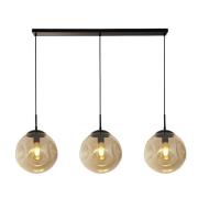 Punch 3 Light Champagne Glass Bar Pendant Light In Black