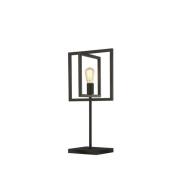 Plaza Square Metal Table Lamp In Matt Black