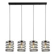 Spring 4 Light Bar Pendant Light In Gold And Black