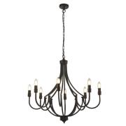 Lodge 8 Light Pendant Light In Black