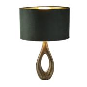 Bucklow Green Shade Lamp Table With Brass Base