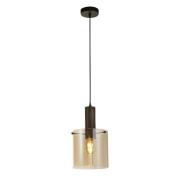 Sweden Amber Glass Pendant Light In Mocha