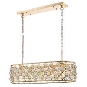 Brent 5 Light Crystal Droplets Pendant Light In Gold