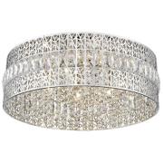 Rosalin 7 Light Glitzy Crystal Flush Light In Chrome