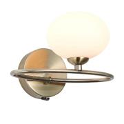 Leyburn Glass Shade Wall Light In Antique Brass