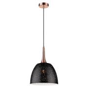 Holborn Matt Black Shade Pendant Light Small In Copper