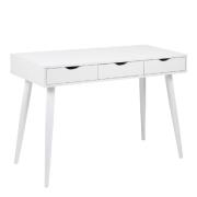 Nephi Wooden Laptop Desk With 3 Drawers In White