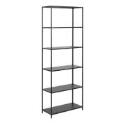 Napa Metal Bookcase With 5 Shelves In Matt Black